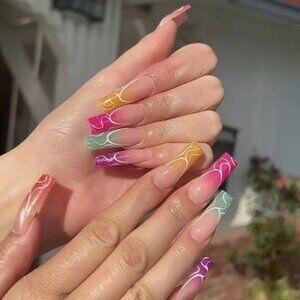 Beautiful press-on or glue-on nails.
